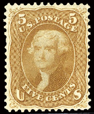 Prices of US Stamps Scott 67 - 5c 1861 Jefferson. Cherrystone Auctions, Mar 2009, Sale 200903, Lot 66