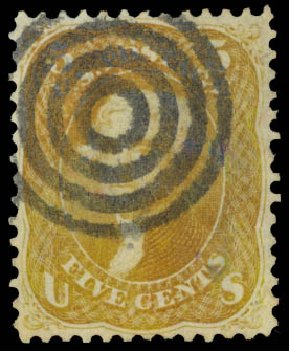 US Stamp Price Scott Catalog # 67 - 1861 5c Jefferson. Daniel Kelleher Auctions, Oct 2014, Sale 660, Lot 2086