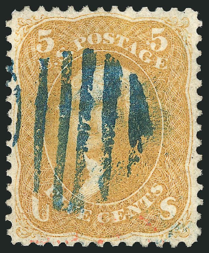 US Stamp Prices Scott Cat. # 67: 1861 5c Jefferson. Robert Siegel Auction Galleries, Dec 2013, Sale 1062, Lot 196