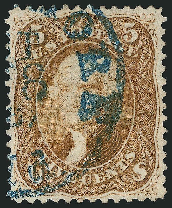 Prices of US Stamp Scott Catalogue #67 - 5c 1861 Jefferson. Robert Siegel Auction Galleries, Jul 2014, Sale 1077, Lot 86