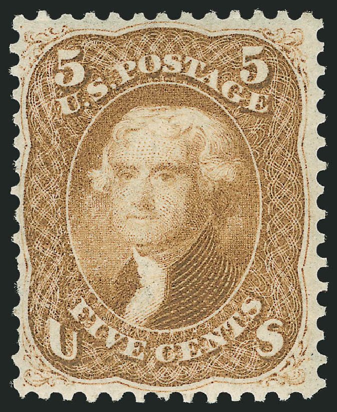 Prices of US Stamps Scott Catalogue #67 - 5c 1861 Jefferson. Robert Siegel Auction Galleries, Feb 2010, Sale 983, Lot 46