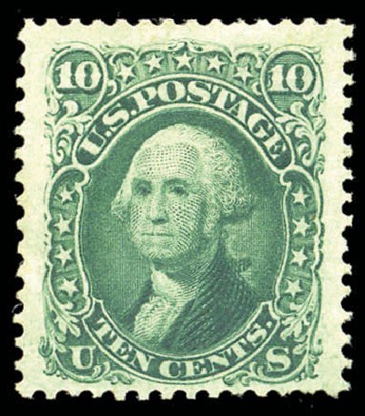 US Stamp Values Scott #68 - 10c 1861 Washington. Matthew Bennett International, Sep 2010, Sale 331, Lot 408