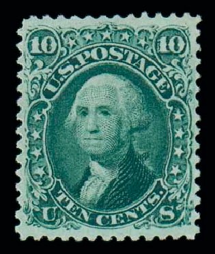 Costs of US Stamps Scott # 68 - 10c 1861 Washington. Matthew Bennett International, Oct 2007, Sale 320, Lot 400