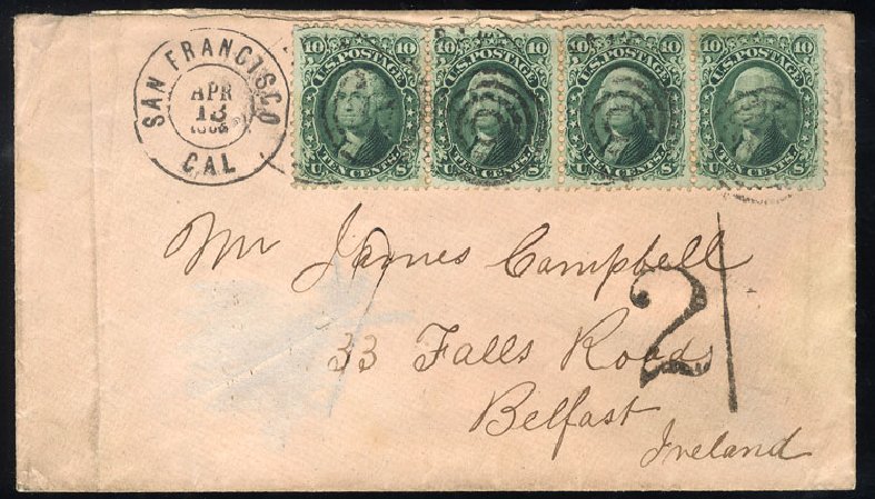 Costs of US Stamps Scott Catalog #68: 1861 10c Washington. Cherrystone Auctions, Mar 2009, Sale 200903, Lot 70