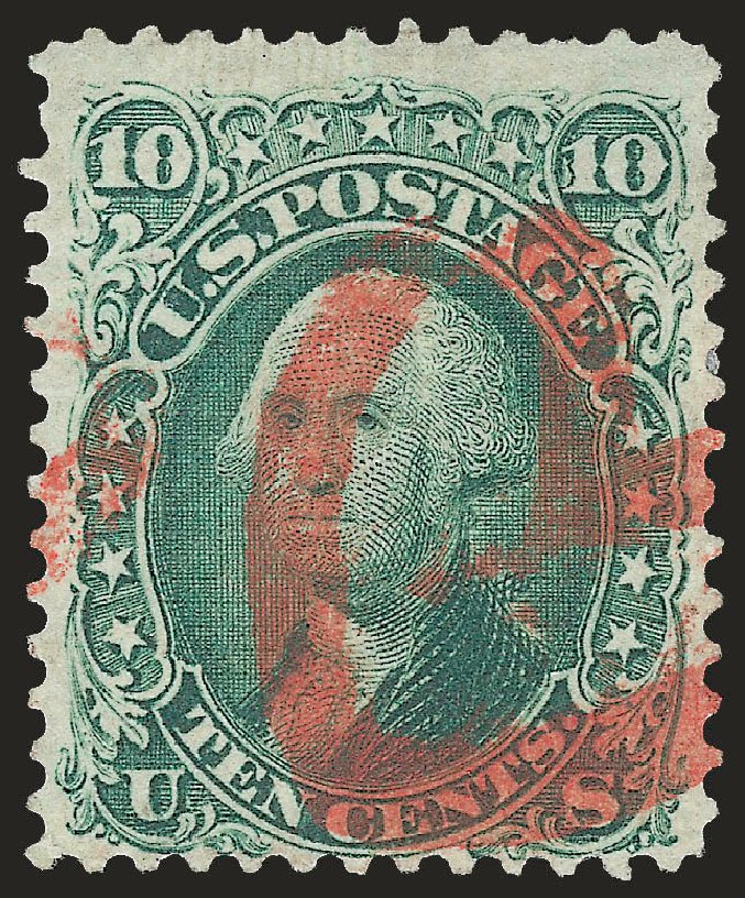 US Stamps Price Scott #68: 10c 1861 Washington. Robert Siegel Auction Galleries, Jun 2009, Sale 975, Lot 1260