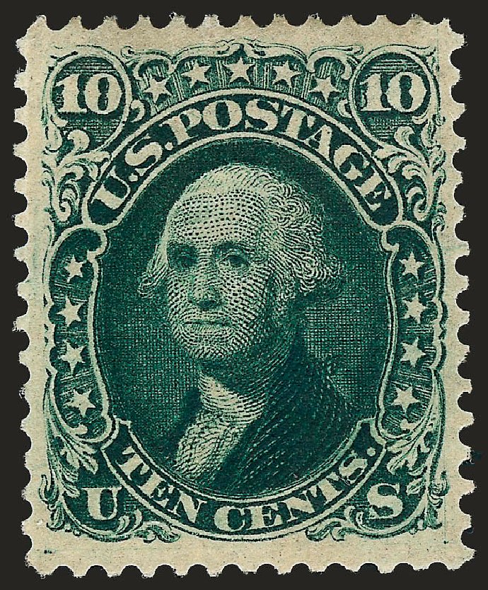 Price of US Stamps Scott Cat. # 68: 1861 10c Washington. Robert Siegel Auction Galleries, Jan 2009, Sale 968, Lot 84