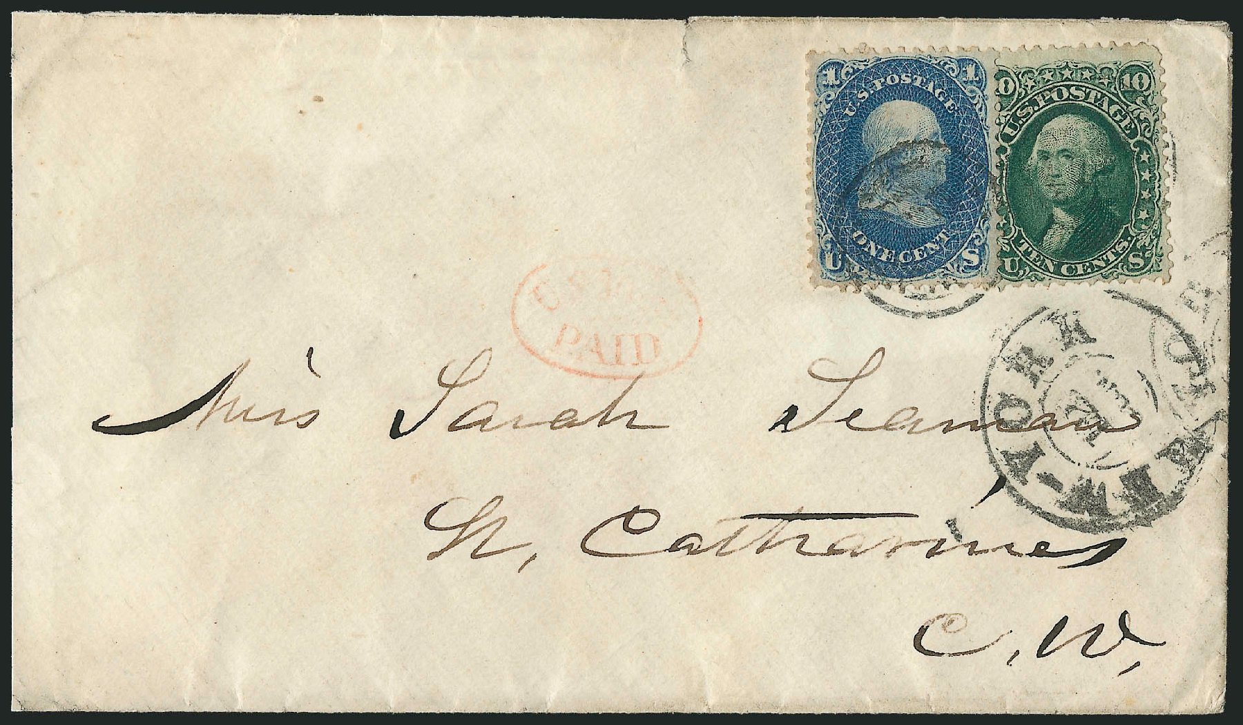 US Stamp Values Scott Catalog #68: 10c 1861 Washington. Robert Siegel Auction Galleries, Sep 2010, Sale 993, Lot 442