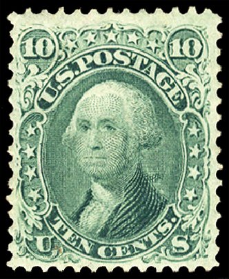 US Stamps Price Scott Catalogue 68: 1861 10c Washington. Cherrystone Auctions, Feb 2011, Sale 201102, Lot 23