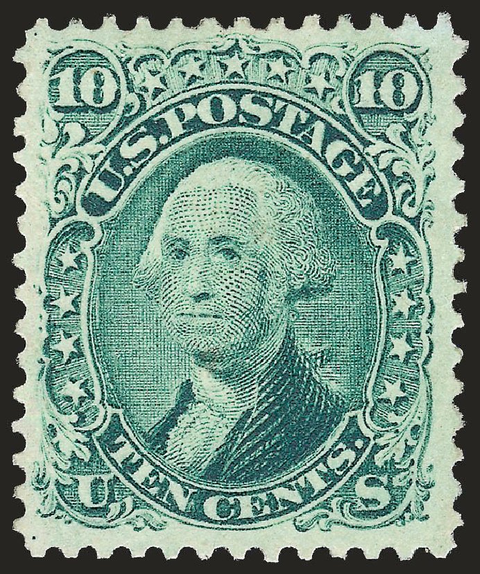 Prices of US Stamps Scott Catalogue 68 - 1861 10c Washington. Robert Siegel Auction Galleries, Jan 2009, Sale 968, Lot 83