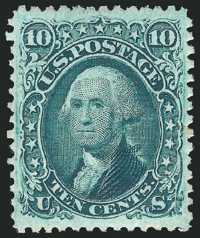 Cost of US Stamp Scott Catalog 68 - 1861 10c Washington. Robert Siegel Auction Galleries, Sep 2010, Sale 993, Lot 393
