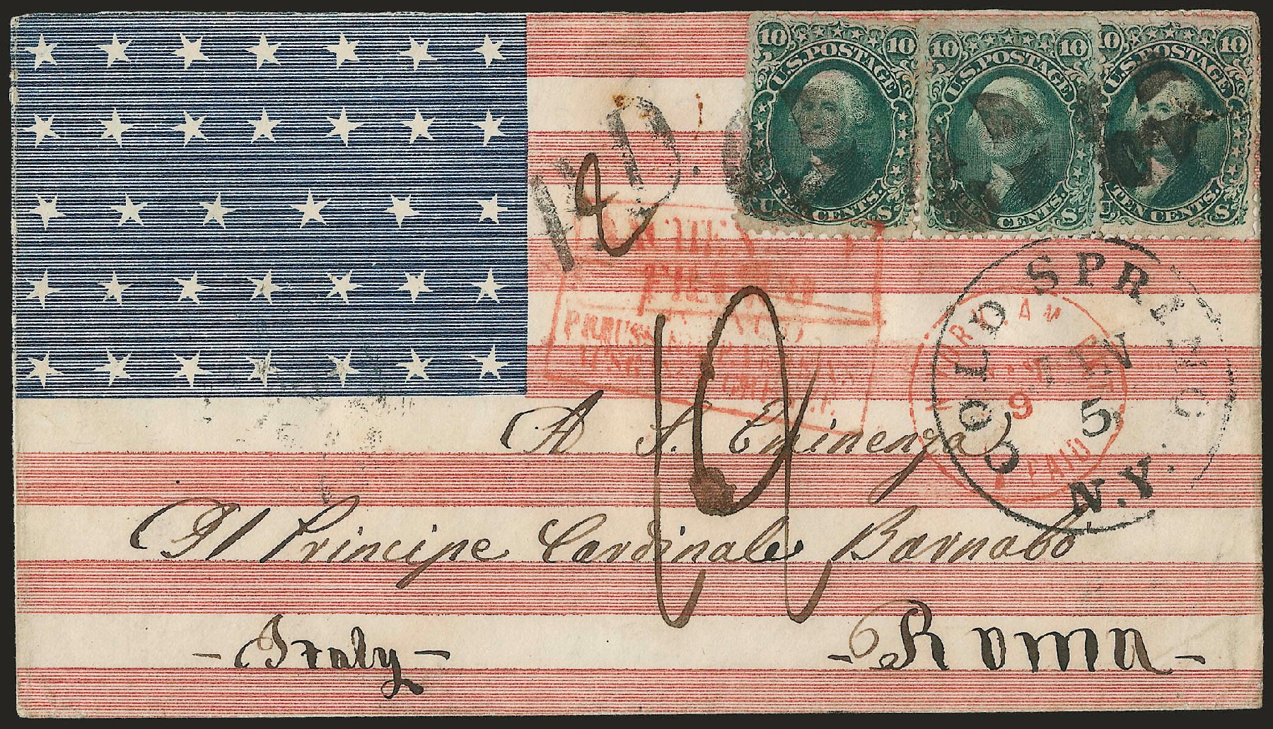Price of US Stamps Scott Cat. 68: 1861 10c Washington. Robert Siegel Auction Galleries, Jun 2009, Sale 973, Lot 76