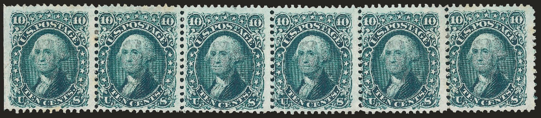 US Stamps Price Scott Catalogue #68 - 10c 1861 Washington. Robert Siegel Auction Galleries, Sep 2009, Sale 976, Lot 1326