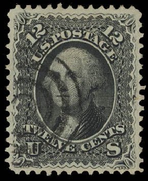 US Stamps Values Scott # 69: 1861 12c Washington. Daniel Kelleher Auctions, Jun 2012, Sale 630, Lot 1287