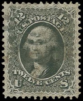 US Stamps Price Scott Catalogue 69 - 1861 12c Washington. H.R. Harmer, Oct 2014, Sale 3006, Lot 1098