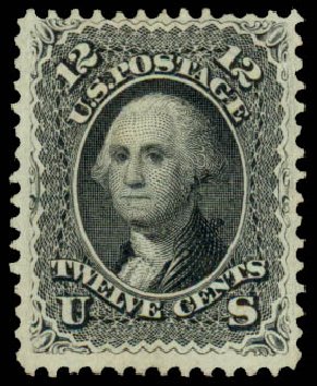 US Stamps Prices Scott Catalog # 69: 12c 1861 Washington. Daniel Kelleher Auctions, May 2014, Sale 652, Lot 158