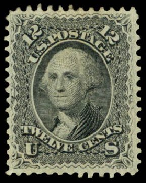 US Stamps Prices Scott Cat. 69: 1861 12c Washington. Daniel Kelleher Auctions, Oct 2014, Sale 660, Lot 2088