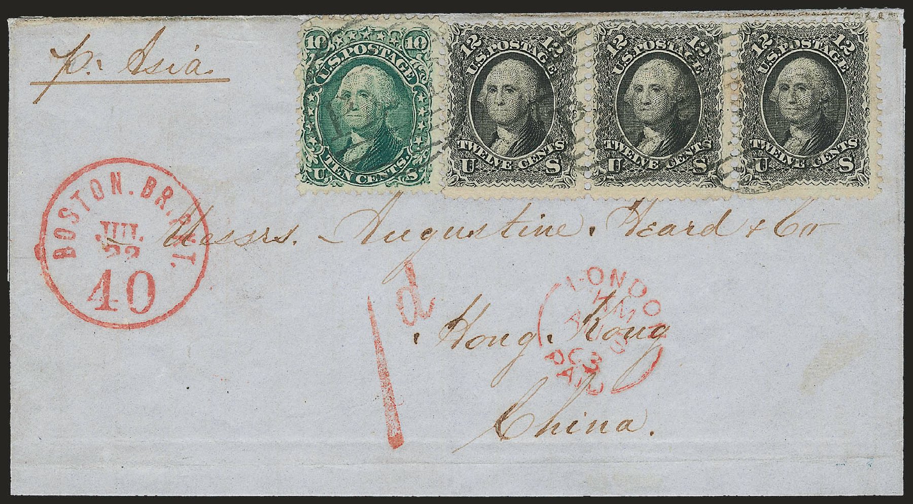 Costs of US Stamp Scott Cat. #69 - 1861 12c Washington. Robert Siegel Auction Galleries, Jun 2009, Sale 973, Lot 78