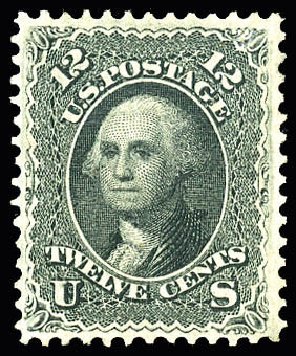 US Stamps Values Scott Catalog # 69: 1861 12c Washington. Matthew Bennett International, Dec 2008, Sale 330, Lot 1499