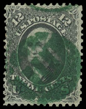 Values of US Stamps Scott Catalogue #69 - 1861 12c Washington. Daniel Kelleher Auctions, May 2014, Sale 652, Lot 159