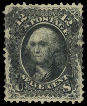Values of US Stamps Scott Catalog # 69: 12c 1861 Washington. Daniel Kelleher Auctions, May 2014, Sale 653, Lot 2089