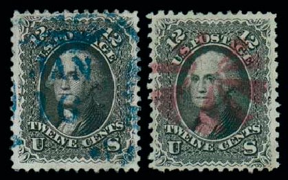 Values of US Stamp Scott Catalogue 69 - 1861 12c Washington. Matthew Bennett International, Dec 2007, Sale 323, Lot 194