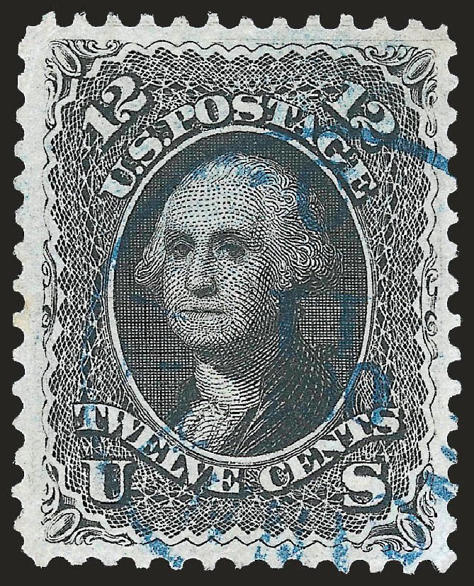 US Stamp Values Scott 69: 1861 12c Washington. Robert Siegel Auction Galleries, Jun 2009, Sale 975, Lot 1264