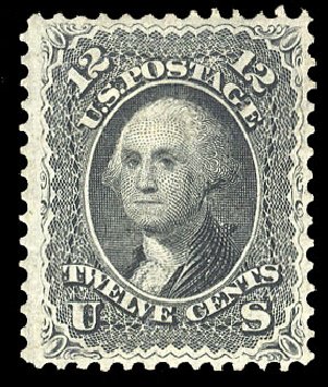 US Stamp Value Scott Cat. # 69: 12c 1861 Washington. Cherrystone Auctions, Apr 2009, Sale 200904, Lot 15