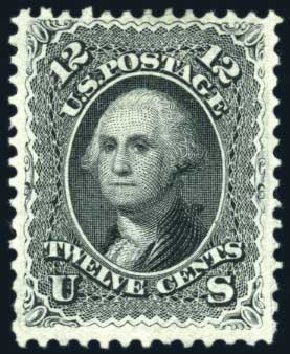 US Stamp Price Scott #69 - 1861 12c Washington. Harmer-Schau Auction Galleries, Jul 2010, Sale 86, Lot 362