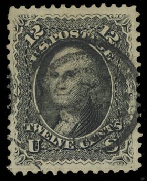 Value of US Stamps Scott Catalog 69: 12c 1861 Washington. Daniel Kelleher Auctions, Oct 2012, Sale 632, Lot 982