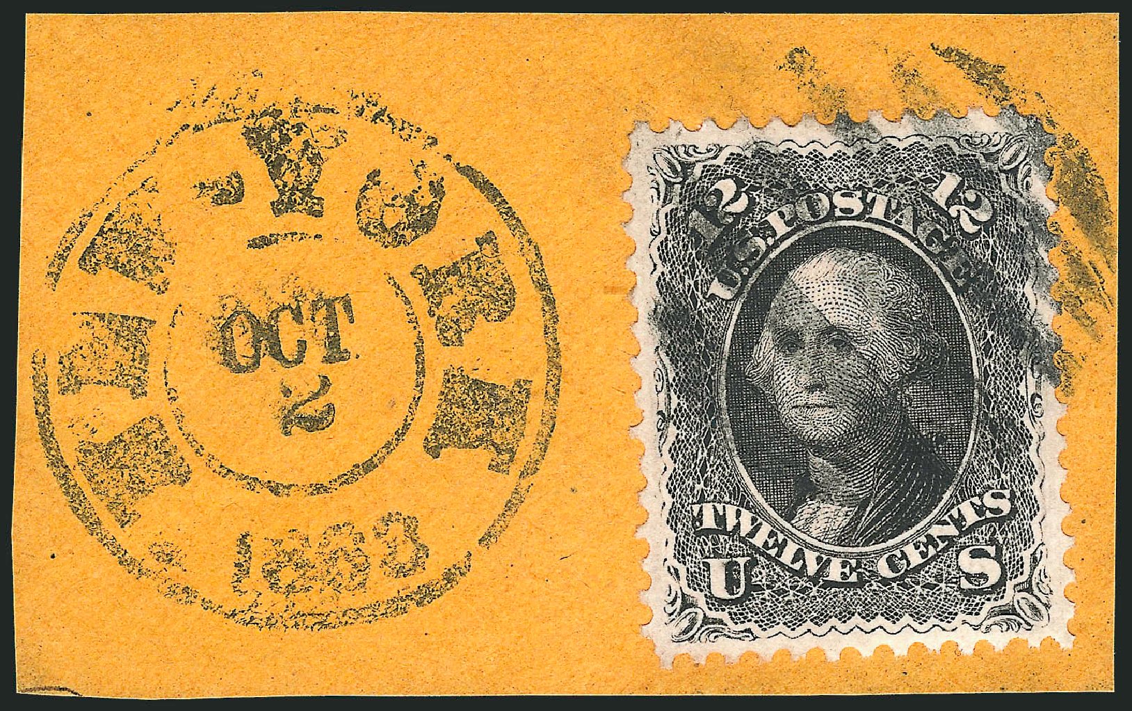 Values of US Stamps Scott Catalogue # 69: 12c 1861 Washington. Robert Siegel Auction Galleries, Oct 2010, Sale 995, Lot 2012