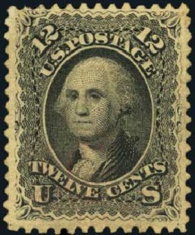 Values of US Stamp Scott Catalog #69: 1861 12c Washington. Harmer-Schau Auction Galleries, Oct 2011, Sale 91, Lot 183
