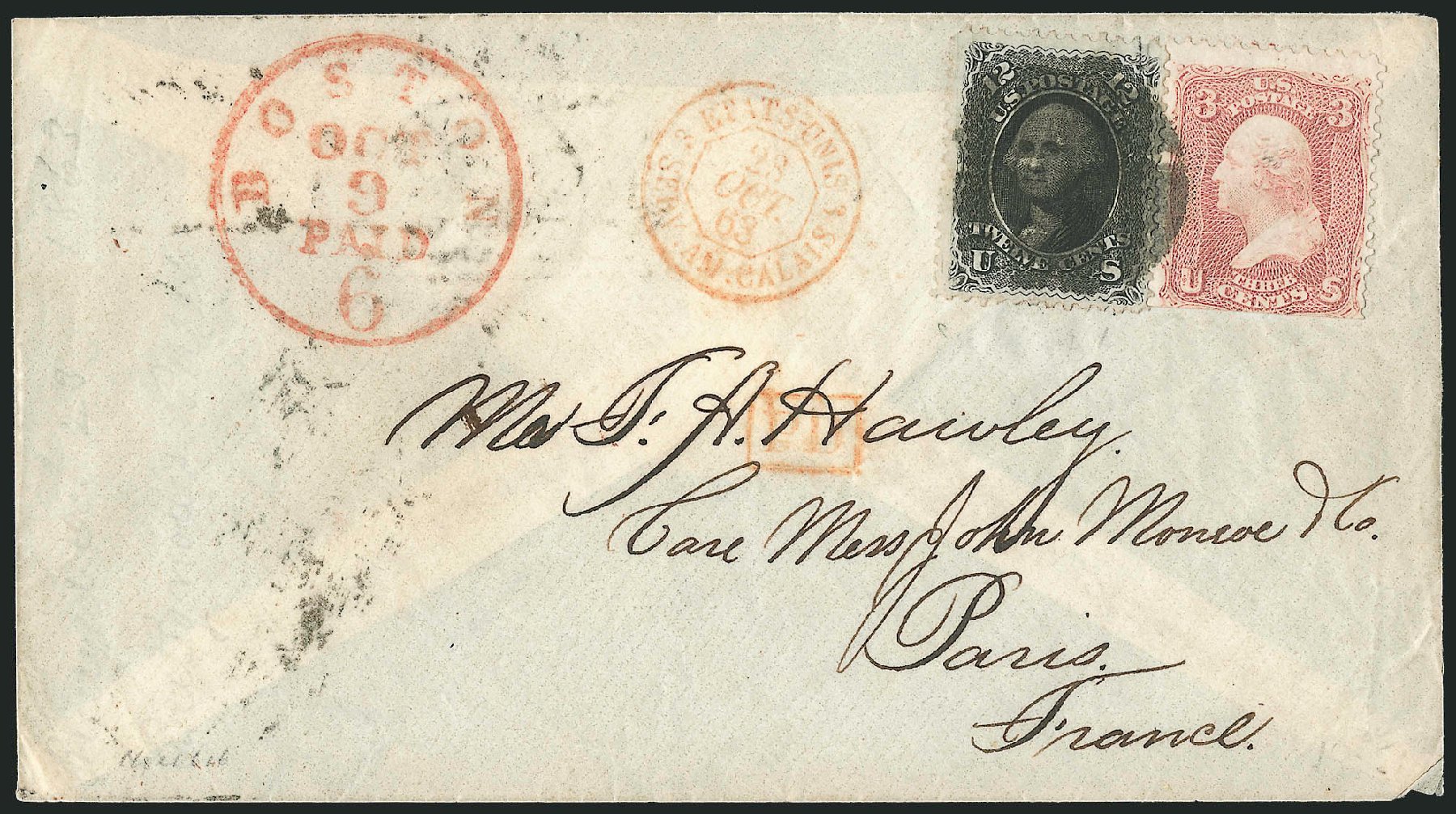 Values of US Stamp Scott Cat. 69 - 1861 12c Washington. Robert Siegel Auction Galleries, Sep 2010, Sale 993, Lot 443