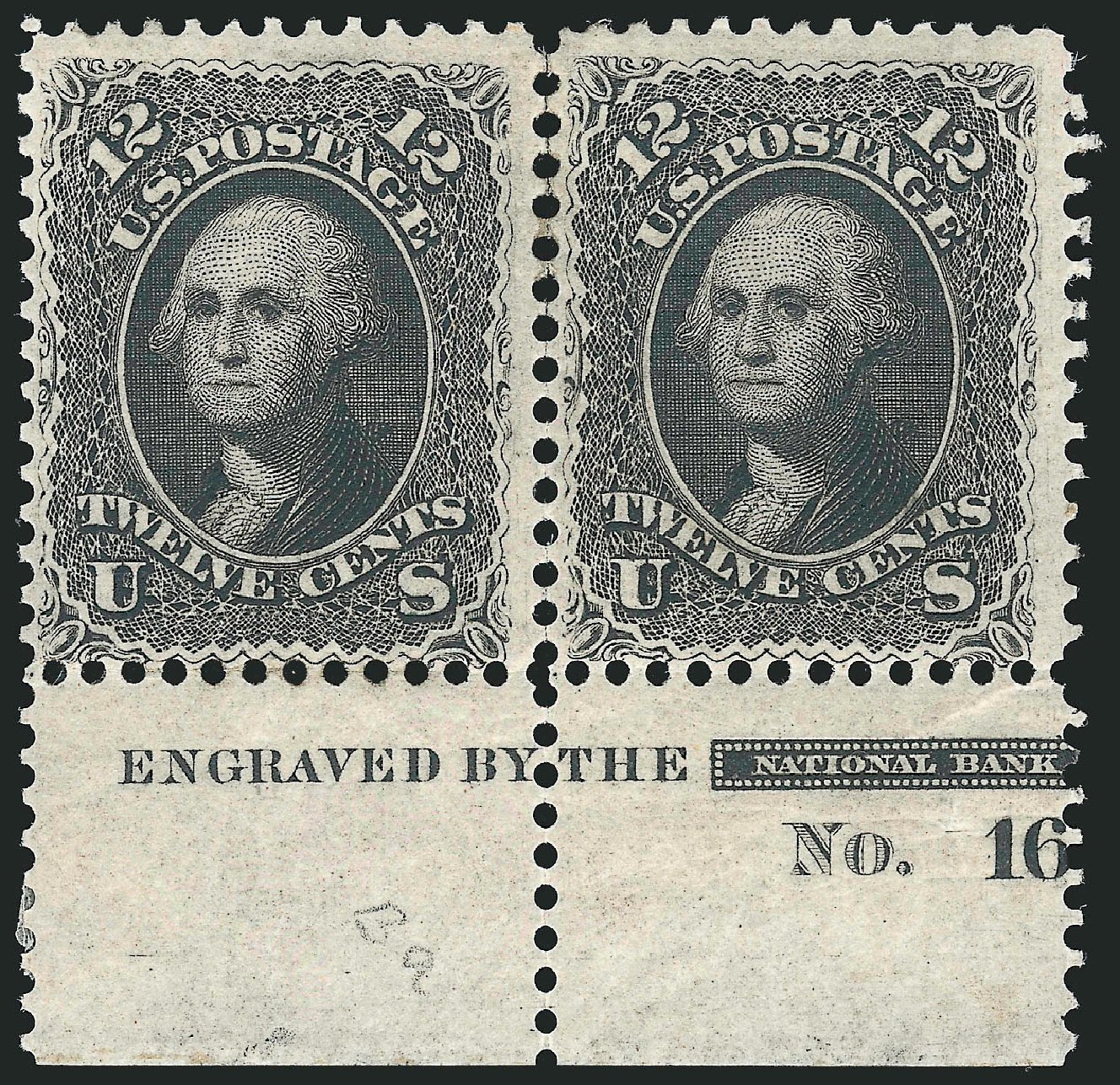 Value of US Stamps Scott Catalogue 69 - 12c 1861 Washington. Robert Siegel Auction Galleries, Mar 2012, Sale 1021, Lot 216