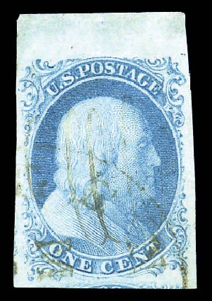 Costs of US Stamp Scott 7: 1c 1851 Franklin. Matthew Bennett International, Sep 2010, Sale 333, Lot 3267