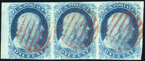 Cost of US Stamp Scott Catalog # 7 - 1851 1c Franklin. Harmer-Schau Auction Galleries, Feb 2010, Sale 84, Lot 1247