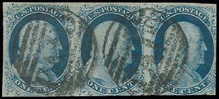 Costs of US Stamps Scott 7 - 1c 1851 Franklin. H.R. Harmer, Jun 2013, Sale 3003, Lot 1027