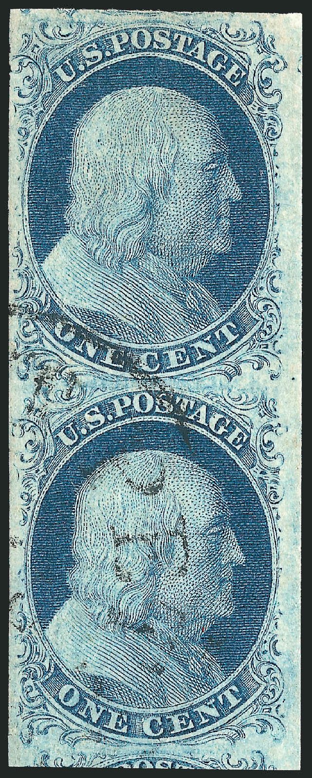Cost of US Stamps Scott Cat. 7: 1851 1c Franklin. Robert Siegel Auction Galleries, Dec 2013, Sale 1062, Lot 67