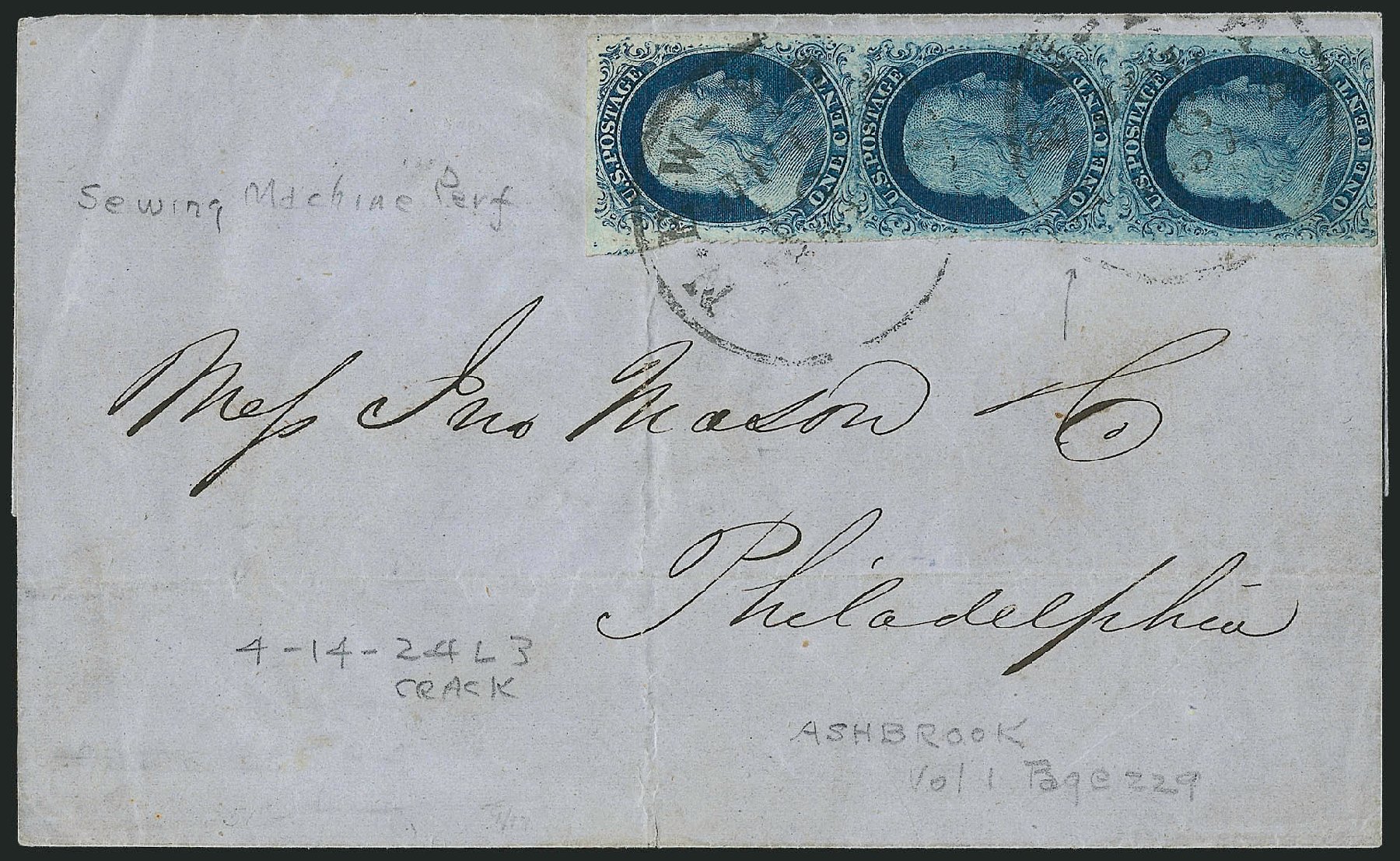 Price of US Stamps Scott Cat. 7: 1851 1c Franklin. Robert Siegel Auction Galleries, Sep 2010, Sale 994, Lot 1007