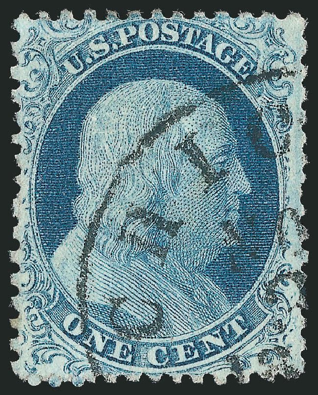 US Stamp Value Scott Cat. # 7: 1851 1c Franklin. Robert Siegel Auction Galleries, Sep 2010, Sale 994, Lot 1137