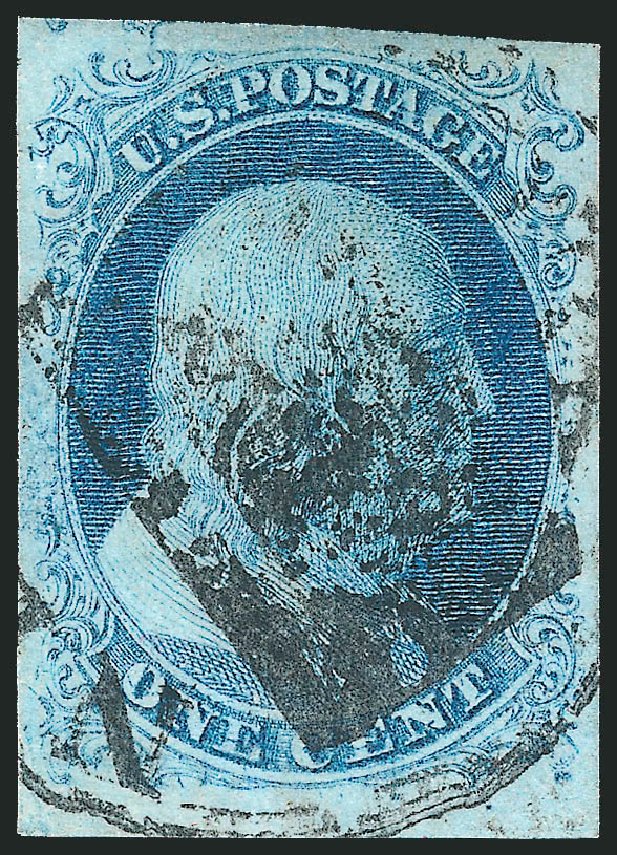 Costs of US Stamps Scott Catalogue 7 - 1851 1c Franklin. Robert Siegel Auction Galleries, Sep 2010, Sale 994, Lot 647