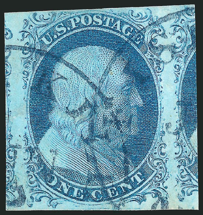 US Stamps Values Scott Catalogue #7 - 1851 1c Franklin. Robert Siegel Auction Galleries, Sep 2010, Sale 994, Lot 657