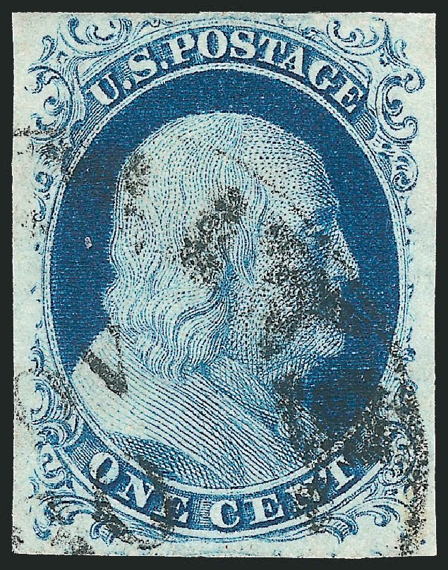 Costs of US Stamp Scott Catalogue 7 - 1c 1851 Franklin. Robert Siegel Auction Galleries, Sep 2010, Sale 994, Lot 677