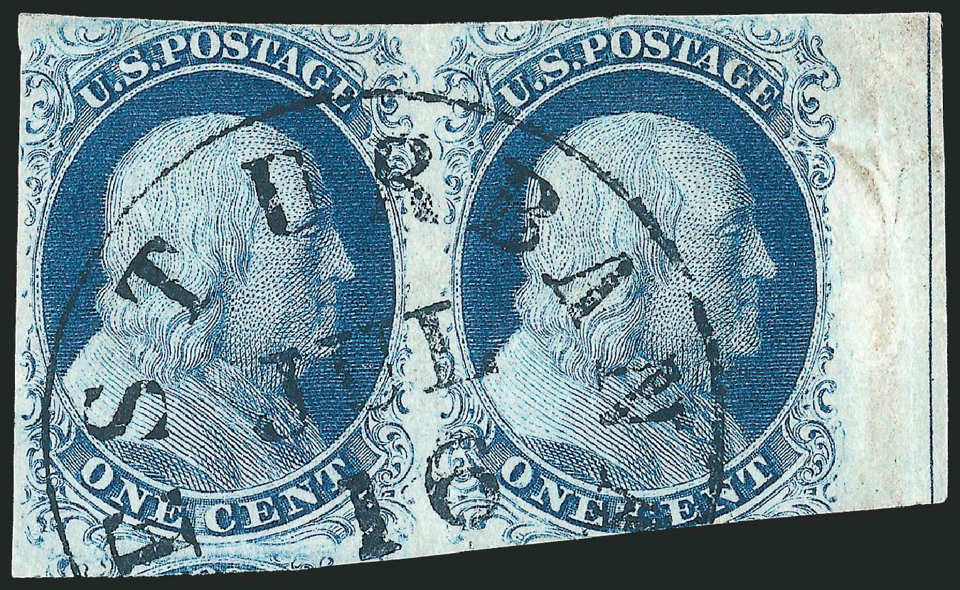 Price of US Stamps Scott Catalog 7: 1c 1851 Franklin. Robert Siegel Auction Galleries, Sep 2010, Sale 994, Lot 997