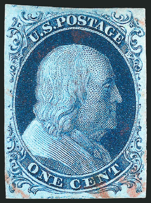 Prices of US Stamps Scott #7: 1c 1851 Franklin. Robert Siegel Auction Galleries, Dec 2010, Sale 998, Lot 27