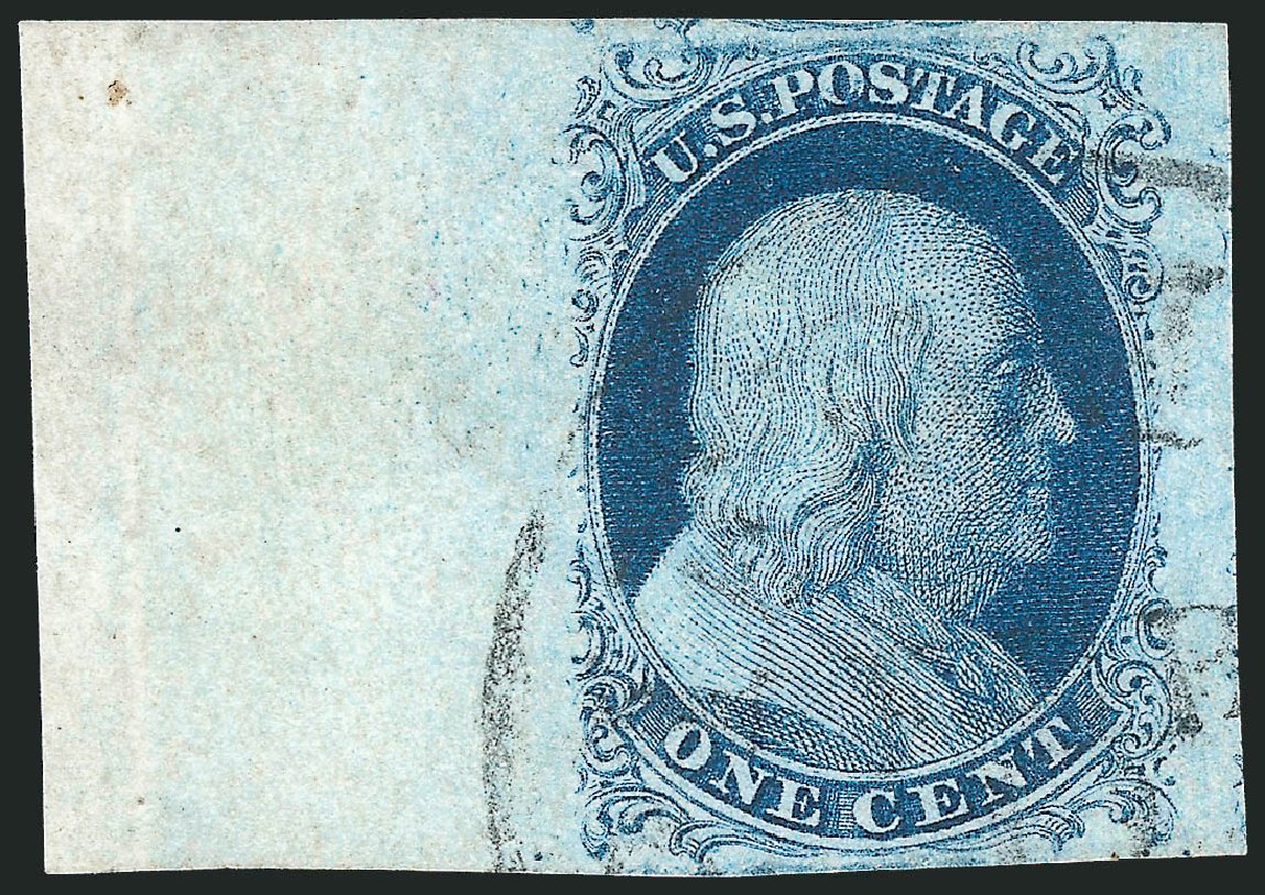 Values of US Stamp Scott Catalogue #7 - 1c 1851 Franklin. Robert Siegel Auction Galleries, Dec 2010, Sale 998, Lot 327