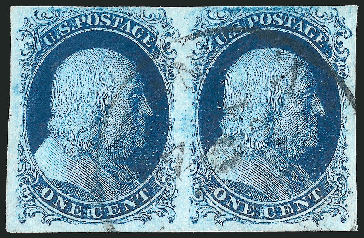 US Stamps Prices Scott #7 - 1c 1851 Franklin. Robert Siegel Auction Galleries, Dec 2010, Sale 998, Lot 417