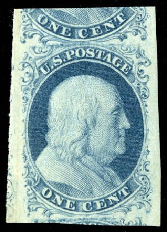 US Stamp Price Scott #7 - 1851 1c Franklin. Matthew Bennett International, Dec 2008, Sale 330, Lot 1348