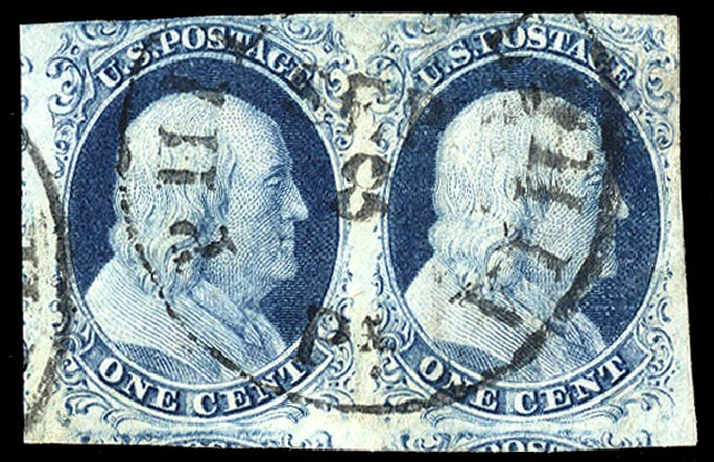 Prices of US Stamp Scott Cat. #7 - 1851 1c Franklin. Cherrystone Auctions, Jun 2011, Sale 201106, Lot 8
