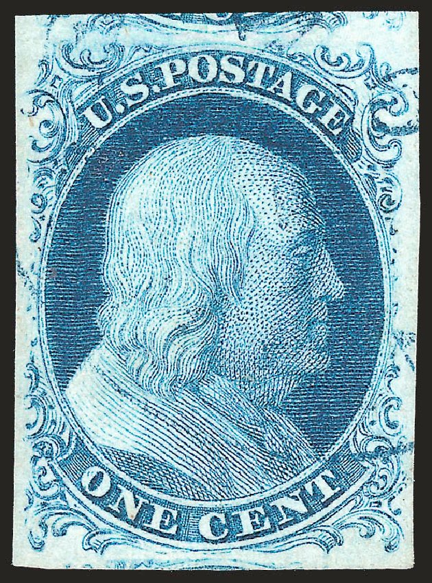 Price of US Stamps Scott Cat. #7: 1851 1c Franklin. Robert Siegel Auction Galleries, Jun 2009, Sale 975, Lot 1108