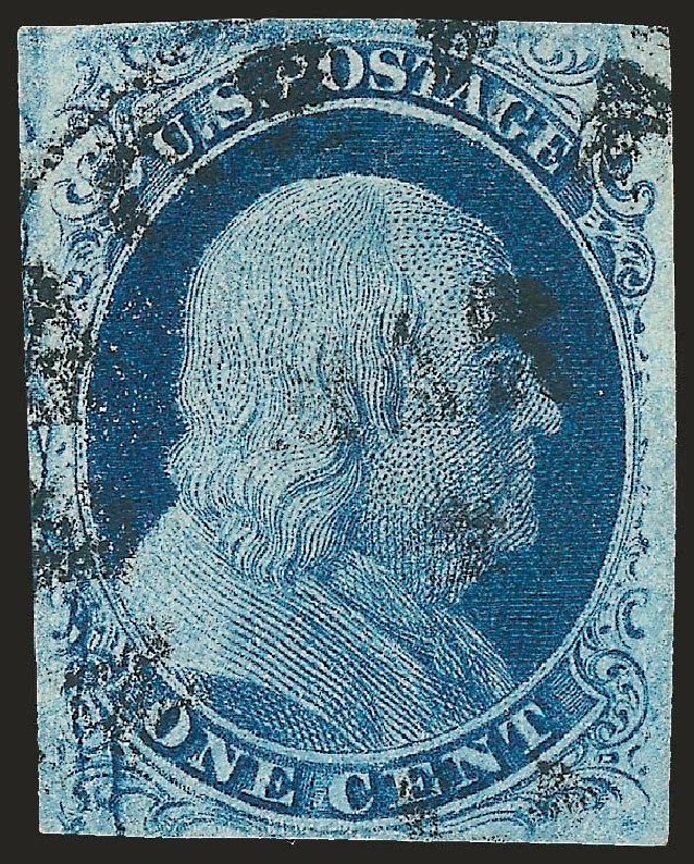 Cost of US Stamps Scott Cat. 7: 1c 1851 Franklin. Robert Siegel Auction Galleries, Sep 2009, Sale 976, Lot 1098